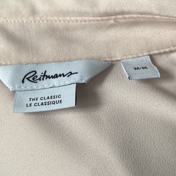 Reitmans Blush Pink Button Up Blouse (size medium) - Picture 6 of 7